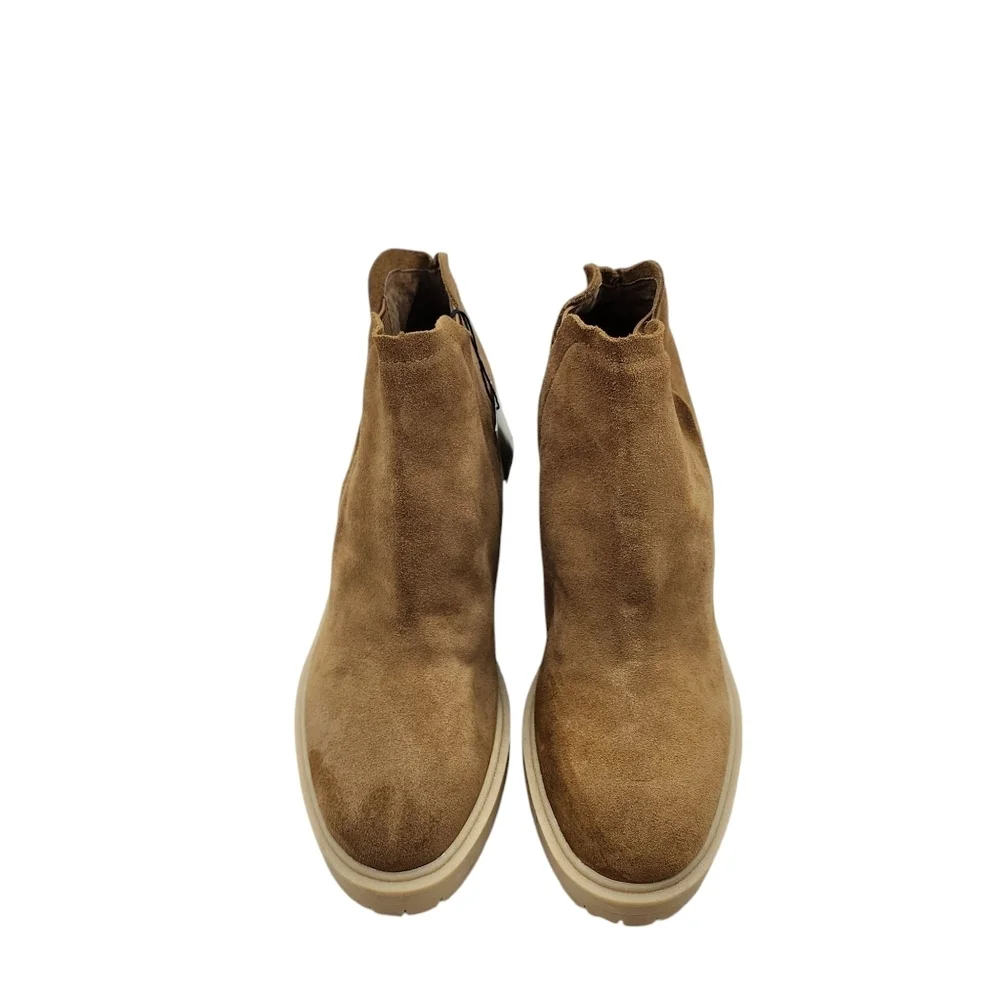 Dolce Vita Women's Suede Brown Cashe H2O Waterproof Chunky Heel Booties Sz 9